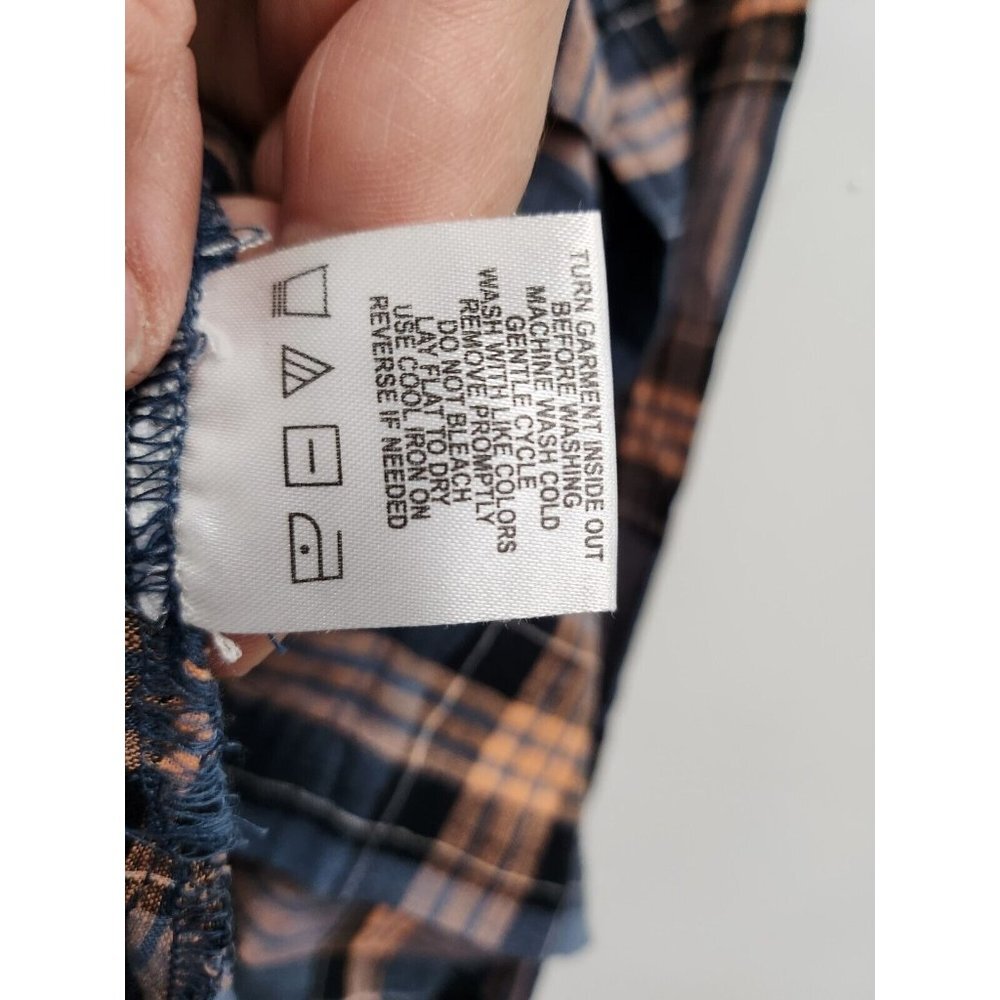 Threads 4 Thought Womens Shirt Size Medium Blue Plaid Organic Cotton Hi-Low NWT - Picture 7 of 10